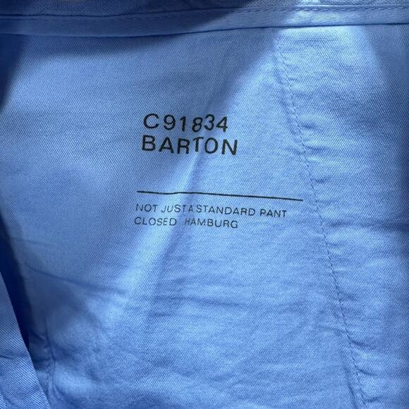 CLOSED Barton Wide Leg Linen Cotton High Rise Pants Blue Size 28 - Picture 8 of 9